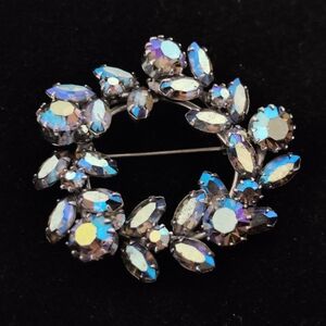 Dazzling Signed Sherman Crystal Brooch